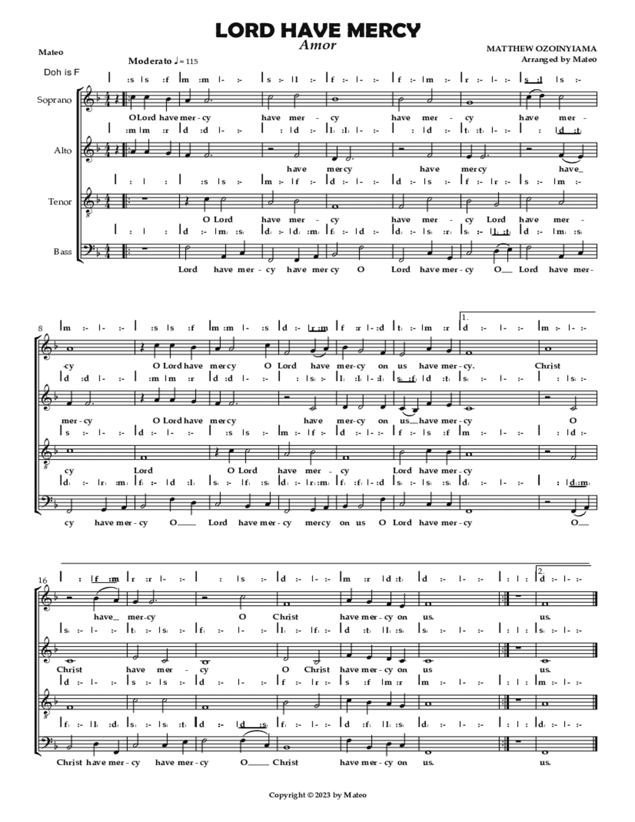 Mercy In Script Lord Have Mercy by matthew ozoinyiama | ChoirScript.net