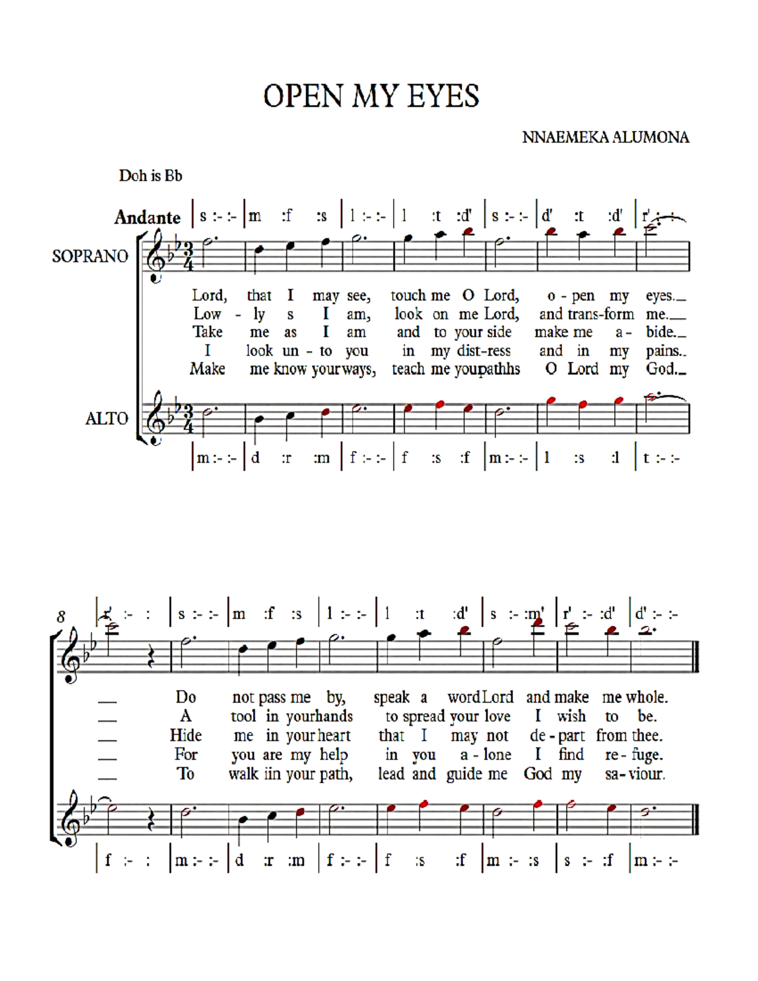 Open My Eyes By Nnaemeka [Sheet Music] by nnaemeka alumona ...